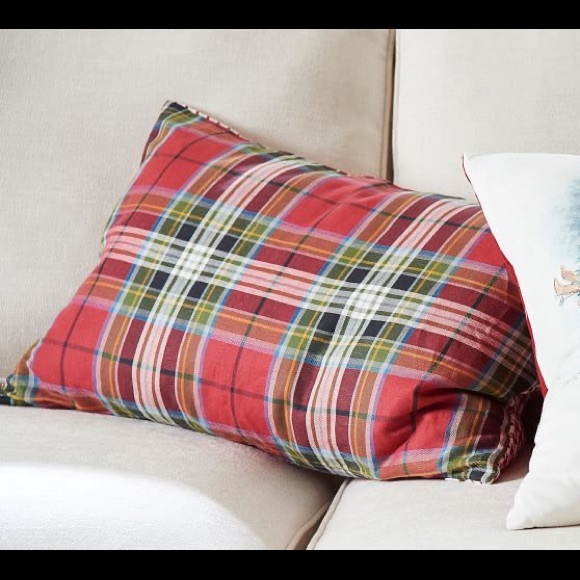 New Pottery Barn Plaid Houndstooth Lumbar pillow - Picture 4 of 6